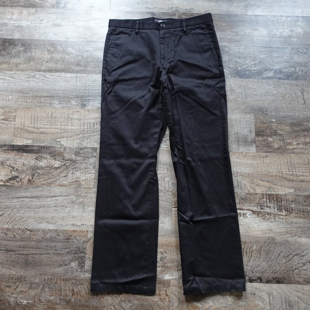 Dockers Signature Khaki slim fit dress pants men's 33x32 black BB514